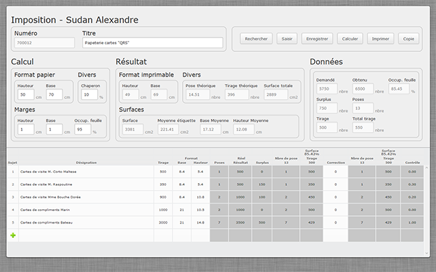 Webapplication Impositions & Amalgames